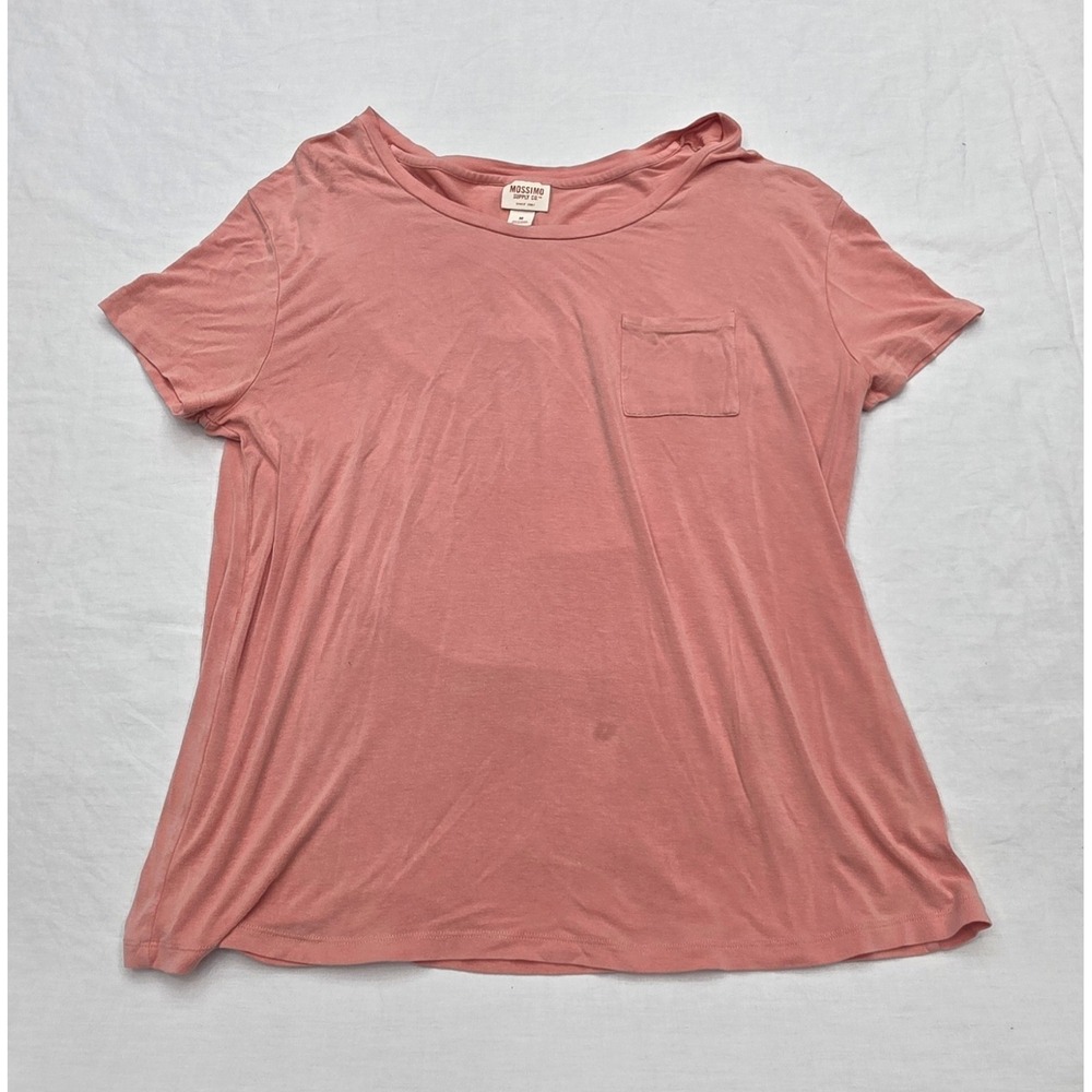 Mossimo Supply Co. Peach Scoop Neck Breathable T-shirt Women's Size Medium